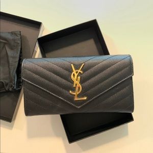YSL envelope wallet, large in black!